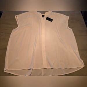 Eloquii White Blouse, Capped Sleeve, Women's 3X NEW with Tags